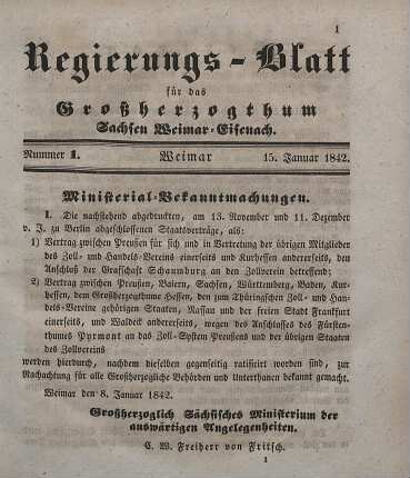 Nr. 1 : 15. Januar 1842