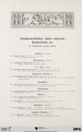 Schabkunstblätter, dabei englische, Kupferstiche etc. (Nr. 164-188)
