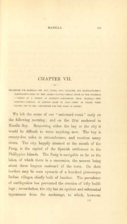 Chapter VII. Departure for Manilla ...