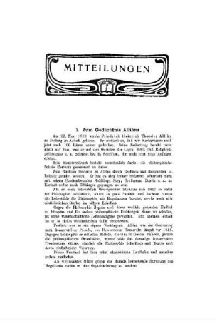 Zum Gedächtnis Allihns