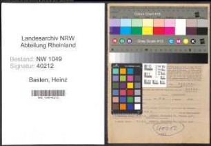 Entnazifizierung Heinz Basten , geb. 30.08.1893 (Gastwirt)