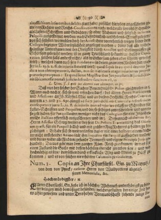 Num. 3. Copia an Ihre Churfürstl. Gn. zu Mayntz / ...