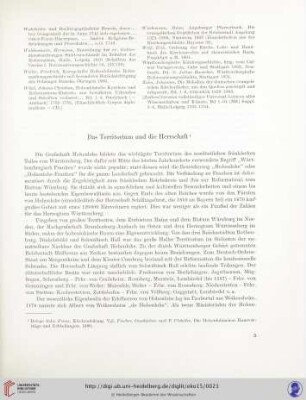 Das Territorium und die Herrschaft