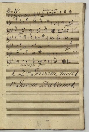 4. Anonymus, Gavottes, A-Dur
