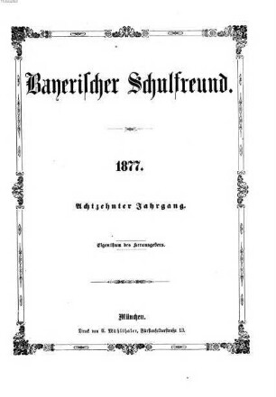 Bayerischer Schulfreund. 18, 18. 1877