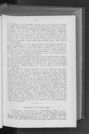 Sitzung am 7. April 1896.