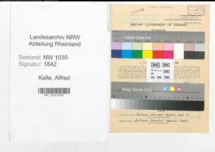 Entnazifizierung Alfred Kalle , geb. 18.02.1910 (Steiger)