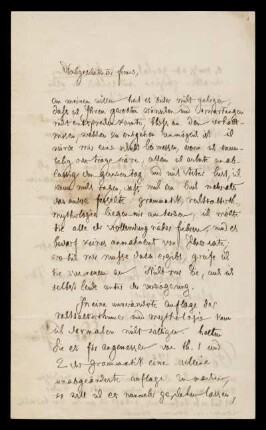 Brief von Jacob Grimm an Dieterichsche Buchhandlung, Göttingen