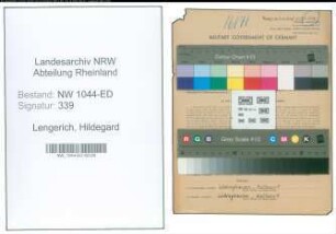 Entnazifizierung Hildegard Lengerich , geb. 13.05.1921 ()