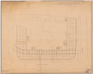Fabrik Sigmund Goeritz AG, Chemnitz: Generalprojekt vom 7.2.1925, Grundriss KG 1:200