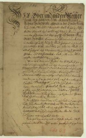 Bestätigung des Johann Andreas Schuster zum Mitmeister