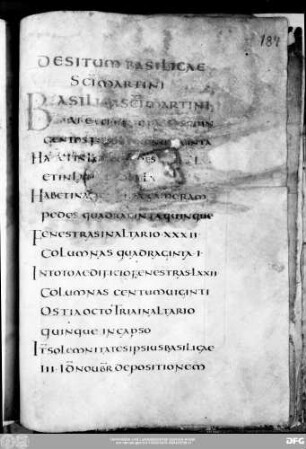 [Gregorius Turonensis: De situm [!] Basilicae Sancti Martini (= Hist. Franc. 2,14)]