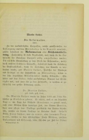 Martin Luther. Die Reformation 1517