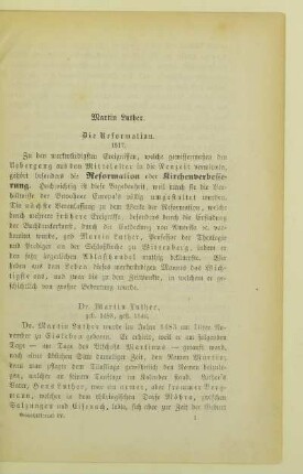 Martin Luther. Die Reformation 1517
