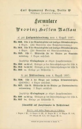 Carl Heymanns Verlag, Berlin W