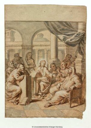 Der zwölfjährige Jesus im Tempel (Säulenhalle) lehrend