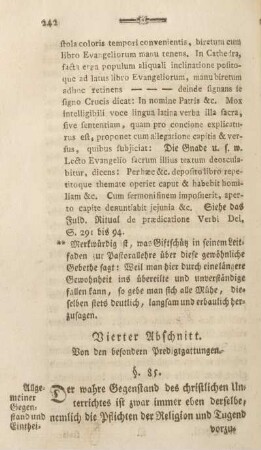 Vierter Abschnitt. Von den besondern Predigtgattungen.