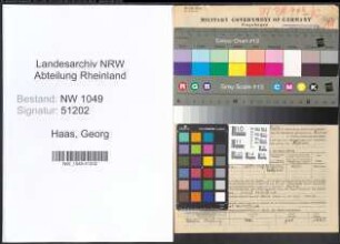 Entnazifizierung Georg Haas , geb. 26.02.1898 (Kaufmann)