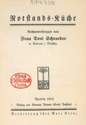 Notstands-Küche : Kochanweisungen