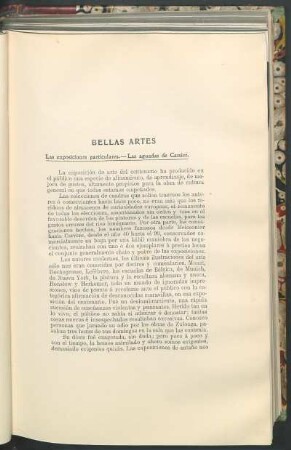 Bellas artes : Las exposiciones particulares. - Las aguadas de Cassier.