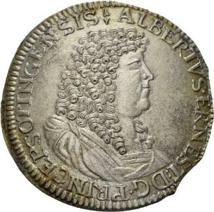 Gulden des Grafen Albrecht Ernst I. von Öttingen-Öttingen, 1674