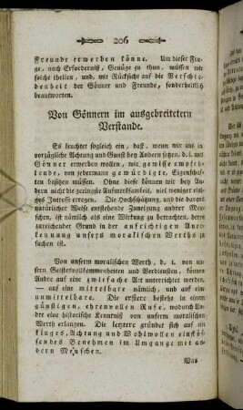 Von Gönnern im ausgebreitetern Verstande.