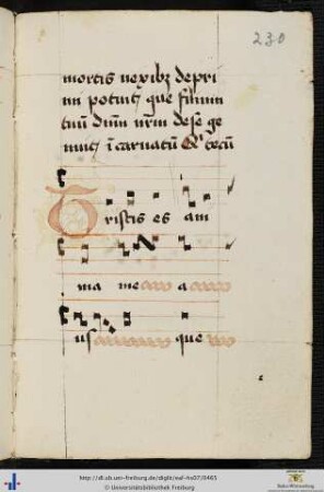 (230r) Responsorium "Tristis est anima mea".