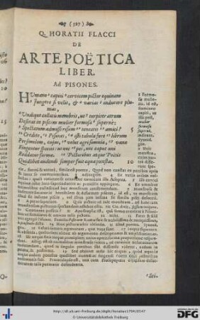 De Arte Poëtica Liber.