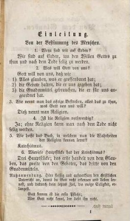 Mittlerer Katechismus der christkatholischen Religion : Auszug aus dem für sämmtliche Bisthümer Bayerns eingeführten "großen katholischen Katechismus", zum Gebrauche im Erzbisthume Bamberg
