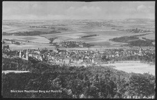 Rochlitz. Blick vom Rochlitzer Berg auf Rochlitz