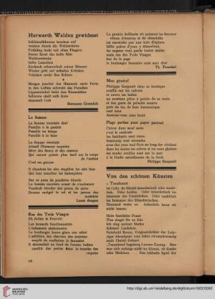 Von den schönen Künsten