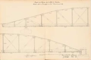 Chausseebrücke über die Alle, Schallen: Ansicht des Oberbaus 1:20