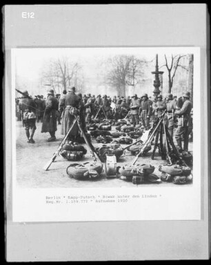 Berlin, Kapp-Putsch, Biwak unter den Linden