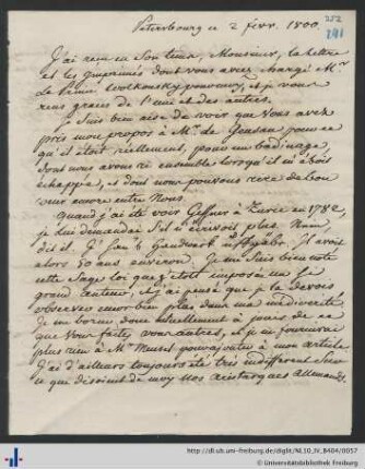 Brief vom 02.02.1800.
