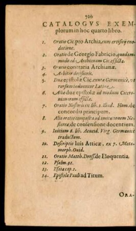 Catalogus Exemplorum in hoc quarto libro.