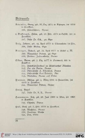 Bildwerke (Nr. 306-382)