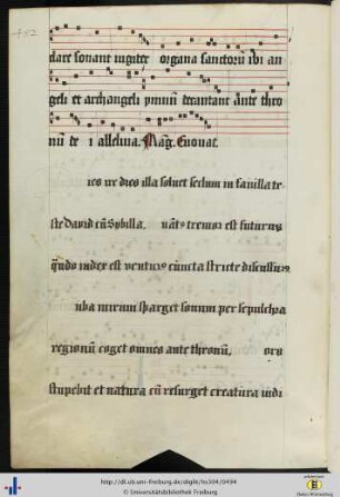 [246v - 247r] Nachtrag (16. Jh.): Sequenz AH 54 Nr. 178 (ohne Melodie).
