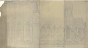 Schmidt, Heinrich von; Oppenheim; Katharinenkirche, Restaurierung - Längsschnitt