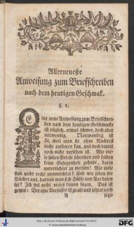 Einleitung. Vom Briefschreiben und dem Vorhaben überhaupt.