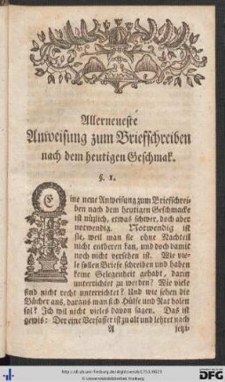 Einleitung. Vom Briefschreiben und dem Vorhaben überhaupt.