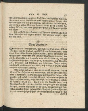 33. Vom Ehestande.
