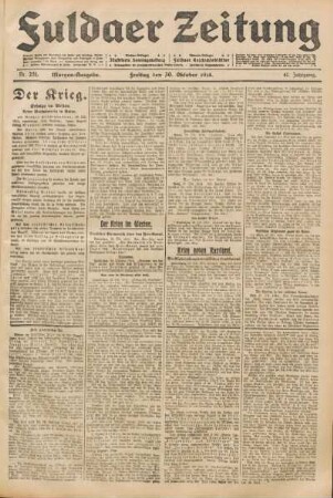 Ausgabe vom Freitag, den 30. Oktober 1914.