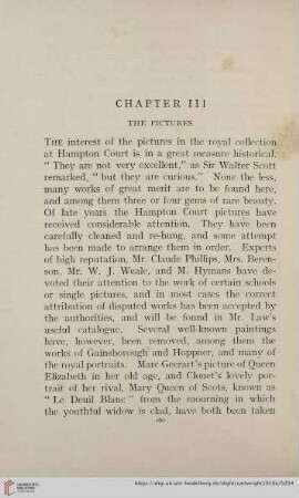Chapter III: The Pictures