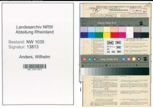 Entnazifizierung Wilhelm Anders , geb. 23.02.1893 (Architekt)