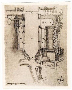 Gartenanlage Frankfurter Wiesen / Richard-Wagner-Hain / Richard-Wagner-Denkmal, Leipzig: Lageplan Frankfurter Wiesen mit Richard-Wagner-Denkmal