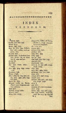 Index Verborum.