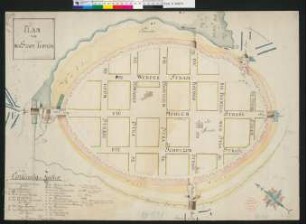 Plan von der Stadt Templin