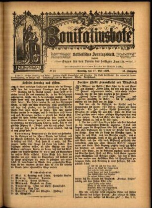 Ausgabe vom Sonntag, den 17. Mai 1896.