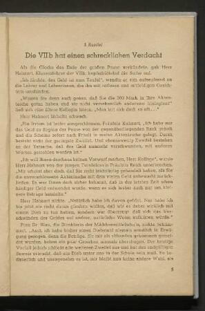 Die VIIb hat einen schrecklichen Verdacht