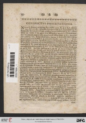 Conspectus Dissertationis